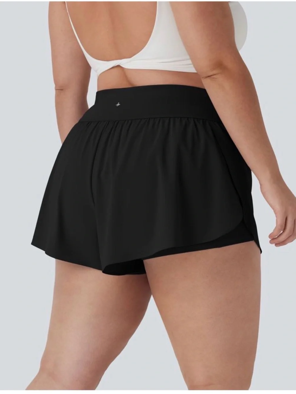Halara SoftlyZero Quick Dry High-Waisted 2-in-1 running shorts - black - 1X 18